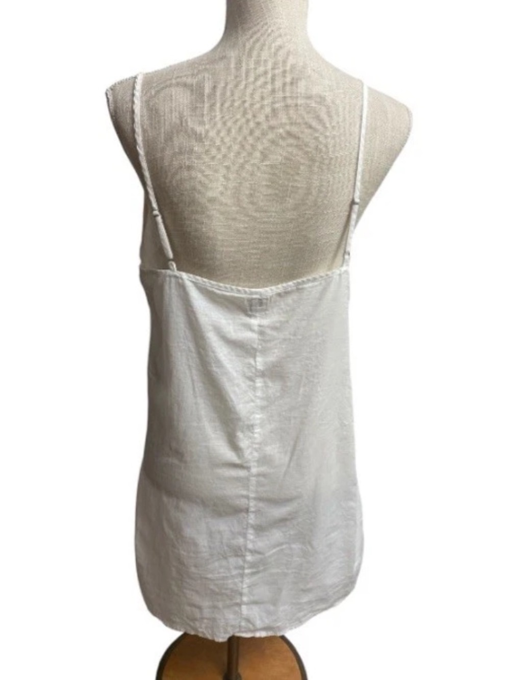 GAP x DOEN Dress Size M White Cotton Slip Cami Mini Chemise Sleeveless Lounge - Picture 3 of 5